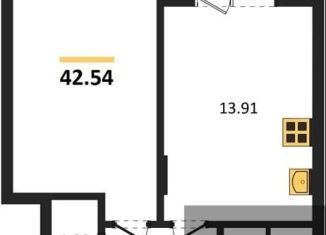 Продается однокомнатная квартира, 42.5 м2, Воронеж, Коминтерновский район