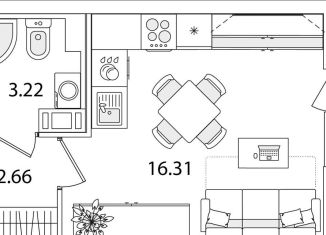 Продаю квартиру студию, 23.8 м2, Санкт-Петербург, улица Тамбасова, 5Н, муниципальный округ Сосновая Поляна