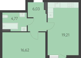 Продается однокомнатная квартира, 48.2 м2, Свердловская область, улица Академика Парина, 37А