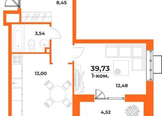 Продаю 1-комнатную квартиру, 39.7 м2, Хабаровск