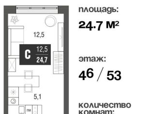 Продам квартиру студию, 24.5 м2, Москва, проезд Серебрякова, 11-13к1, ЖК Сильвер