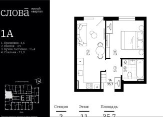 Продается однокомнатная квартира, 35.8 м2, Астраханская область, Туркестанская улица