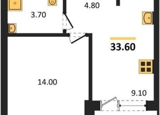 Продаю однокомнатную квартиру, 33.6 м2, Воронеж, Железнодорожный район