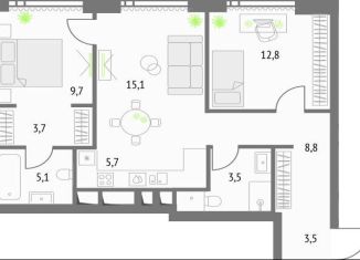 Продажа 2-комнатной квартиры, 67.9 м2, Москва, Бутырский район, Огородный проезд, 4с1