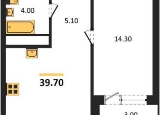 Продажа 1-ком. квартиры, 39.7 м2, Воронеж, Железнодорожный район