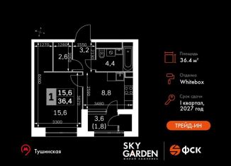 Продажа 1-ком. квартиры, 36.4 м2, Москва, метро Тушинская