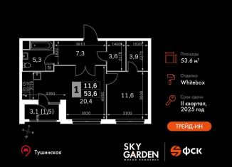 2-комнатная квартира на продажу, 53.6 м2, Москва, проезд Воскресенские Ворота, ЦАО