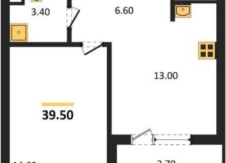 Продаю 1-ком. квартиру, 39.5 м2, Воронеж, Железнодорожный район