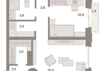 Продаю 2-комнатную квартиру, 82.2 м2, Свердловская область