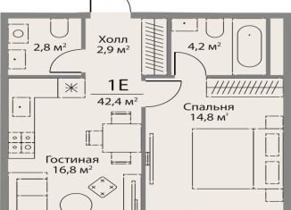 Продается однокомнатная квартира, 42.4 м2, Москва, район Раменки, улица Лобачевского, 124к3А