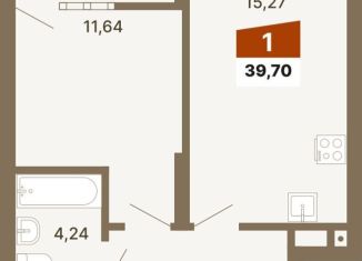 Продаю 1-ком. квартиру, 39.7 м2, Екатеринбург