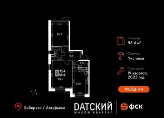 Продам 2-ком. квартиру, 58.6 м2, Московская область, улица Полковника Романова, 11