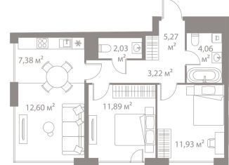 Продаю двухкомнатную квартиру, 58.8 м2, Москва, район Москворечье-Сабурово