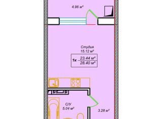 Продается квартира студия, 28 м2, Дагестан, улица имени Р. Зорге, 31А