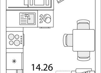 Продам квартиру студию, 21.4 м2, Санкт-Петербург, улица Тамбасова, 5Н, Красносельский район