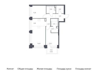 Продается 2-комнатная квартира, 68.7 м2, Москва, район Раменки, жилой комплекс Нова, к3