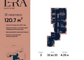 Продаю пятикомнатную квартиру, 120.7 м2, Москва, Даниловский район, жилой комплекс Эра, 2