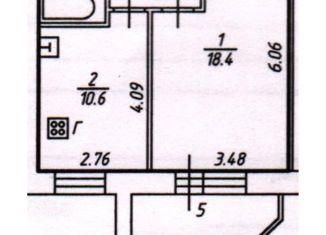 1-ком. квартира на продажу, 37 м2, Ярославль, Дзержинский район, улица Батова, 10к3