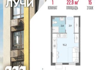 Продается квартира студия, 22.9 м2, Москва, район Солнцево, Производственная улица, 17