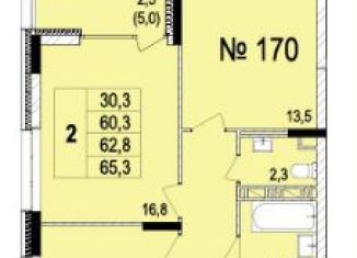 Продам 2-комнатную квартиру, 63.1 м2, Ярославль, проспект Машиностроителей, 11