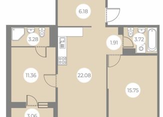 Продажа 2-комнатной квартиры, 65.8 м2, Санкт-Петербург, метро Проспект Просвещения