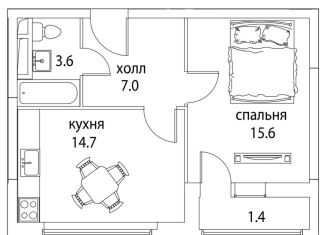 Продажа 1-комнатной квартиры, 44 м2, Москва, район Лефортово