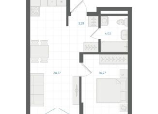 Продается 1-ком. квартира, 39.3 м2, Екатеринбург, метро Чкаловская