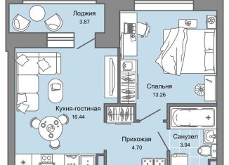 Продам 2-комнатную квартиру, 40 м2, Ульяновск, жилой комплекс Город Новаторов, 1, Засвияжский район