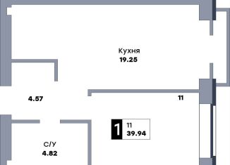 Продаю 1-ком. квартиру, 40.6 м2, Самара, метро Гагаринская