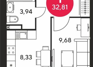 Продается 1-ком. квартира, 32.8 м2, Ростов-на-Дону, Советский район