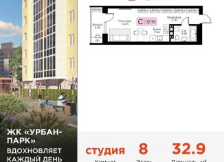 Продажа квартиры студии, 32.9 м2, Тверь, Московский район