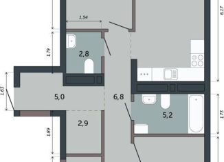 Продам 3-комнатную квартиру, 84.3 м2, Екатеринбург, улица Бакинских Комиссаров, 33А/3, ЖК Парк Победы