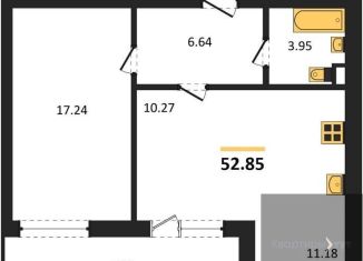 Продаю 1-комнатную квартиру, 52.8 м2, Воронежская область, Кленовая улица, 4