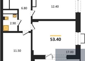 Продаю двухкомнатную квартиру, 53.4 м2, Воронеж, Железнодорожный район