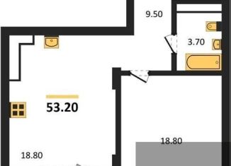 Продажа однокомнатной квартиры, 53.2 м2, Воронежская область