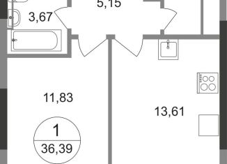 Продаю 1-ком. квартиру, 36.4 м2, Балашиха, жилой квартал Новоград Павлино, к6