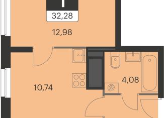 1-ком. квартира на продажу, 32.3 м2, Свердловская область, улица Академика Ландау, 41