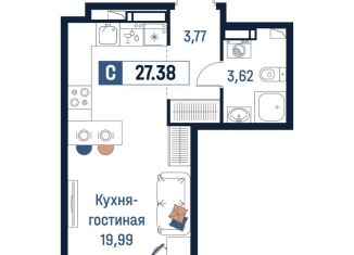 Продам квартиру студию, 27.4 м2, Ленинградская область