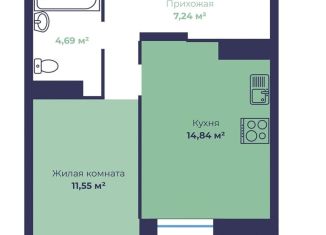 1-ком. квартира на продажу, 39.7 м2, Ярославль, Фрунзенский район