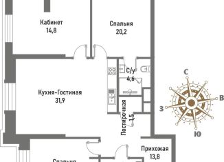 Продажа 4-комнатной квартиры, 107.4 м2, Москва, улица Матросская Тишина, 12, район Сокольники