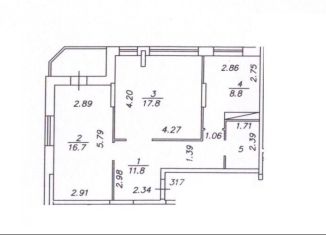 Продаю двухкомнатную квартиру, 59.2 м2, Череповец, улица Наседкина, 27А