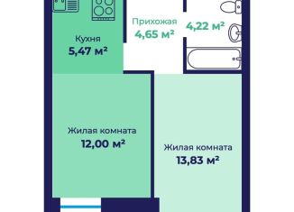 Продажа 2-ком. квартиры, 41.7 м2, Ярославль, Фрунзенский район