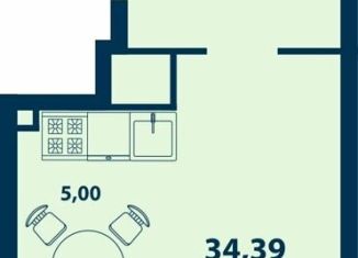 1-комнатная квартира на продажу, 34.4 м2, Республика Башкортостан