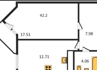 Продаю однокомнатную квартиру, 42.2 м2, Краснодар, улица Леонида Лаврова, 4