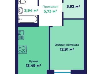 Продажа однокомнатной квартиры, 41.5 м2, Ярославль, Фрунзенский район