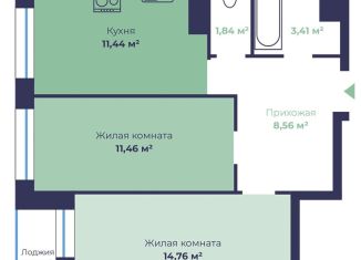 Продам 2-комнатную квартиру, 52.6 м2, Ярославль