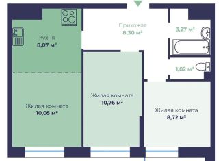 Продам 3-ком. квартиру, 52.3 м2, Ярославль