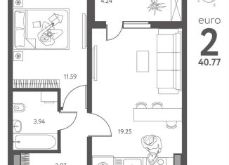 Продается 1-ком. квартира, 40.8 м2, Липецкая область