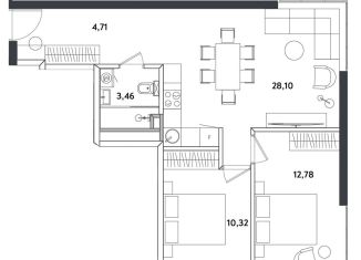 Продается 2-комнатная квартира, 60.6 м2, Москва, Окружной проезд, 10Г, ЖК Измайловский Парк