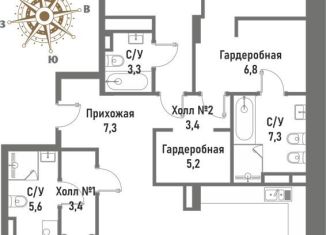 Продажа 4-комнатной квартиры, 152.5 м2, Москва, улица Матросская Тишина, 12, ВАО